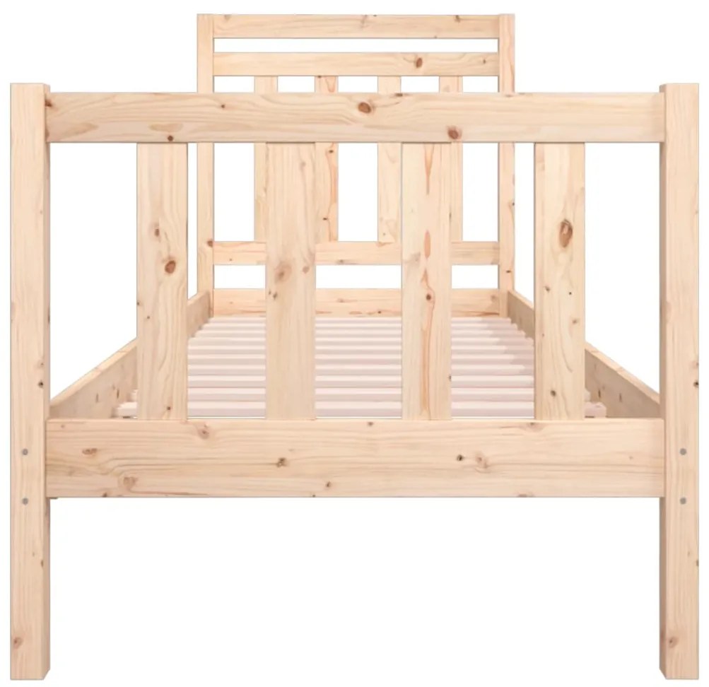 Estrutura de cama pequena solteiro 75x190 cm madeira maciça