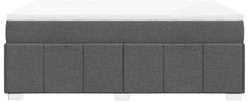Cama com molas/colchão 140x200 cm tecido cinzento-escuro