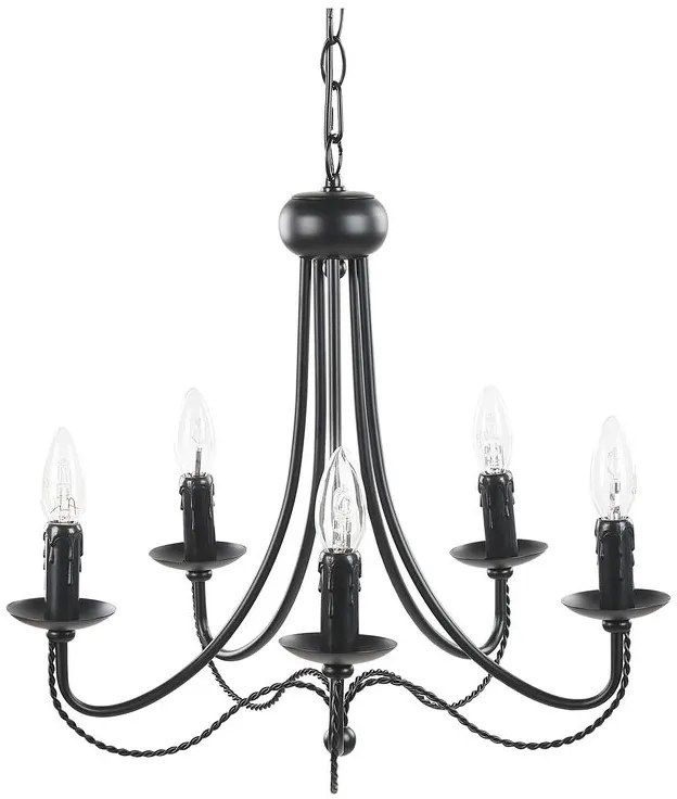 Lustre em metal preto DABUS Beliani