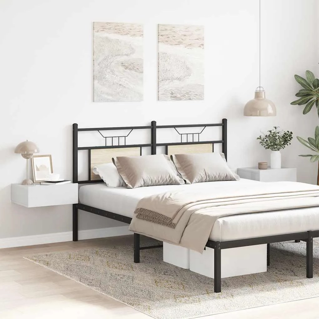 Mesas de cabeceira suspensas 2 pcs 40x30x15 cm branco brilhante