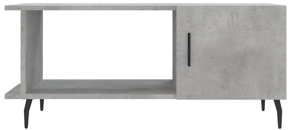Mesa de centro 90x50x40 madeira processada cinza cimento