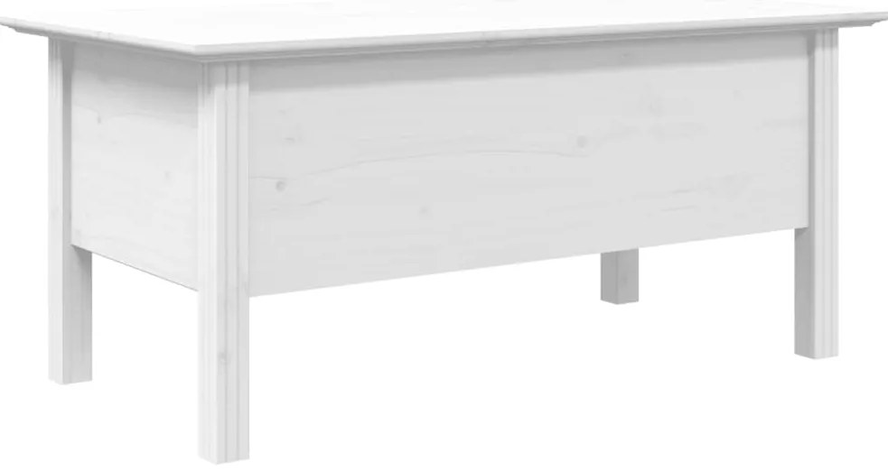 Mesa de centro BODO 100x55x46 cm madeira de pinho maciça branco