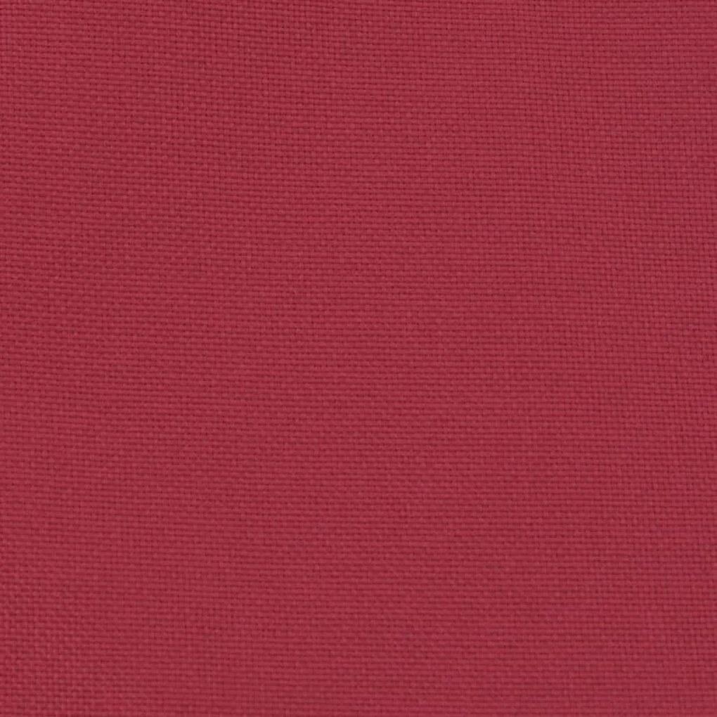 Poltrona com apoio de pés tecido vermelho tinto