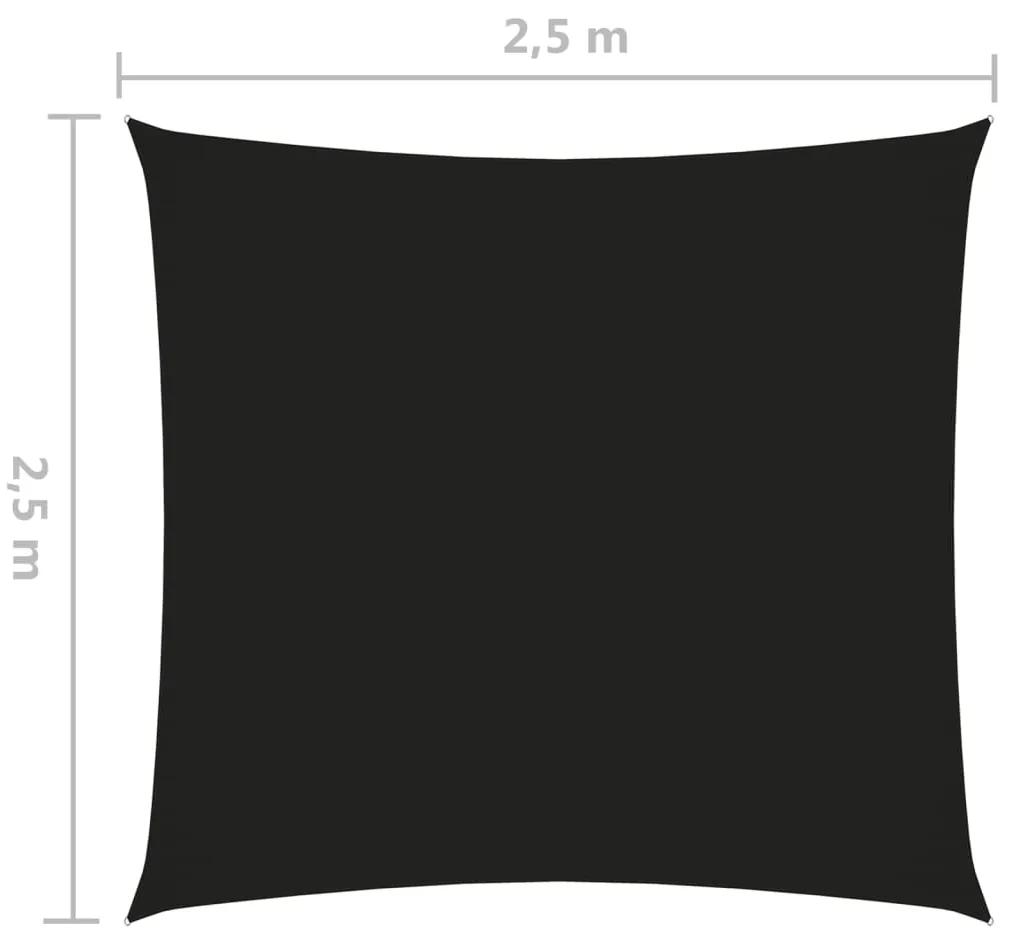 Para-sol estilo vela tecido oxford quadrado 2,5x2,5 m preto