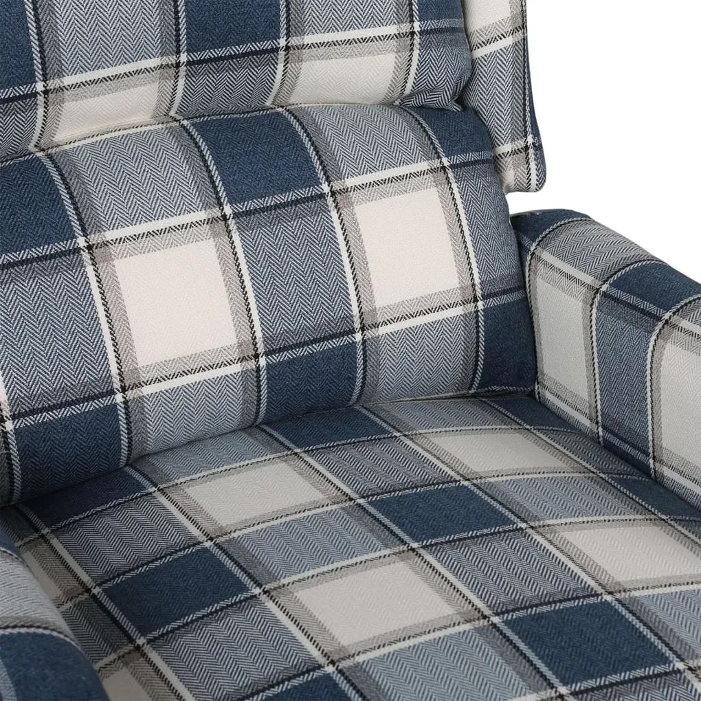 Poltrona reclinável tecido azul