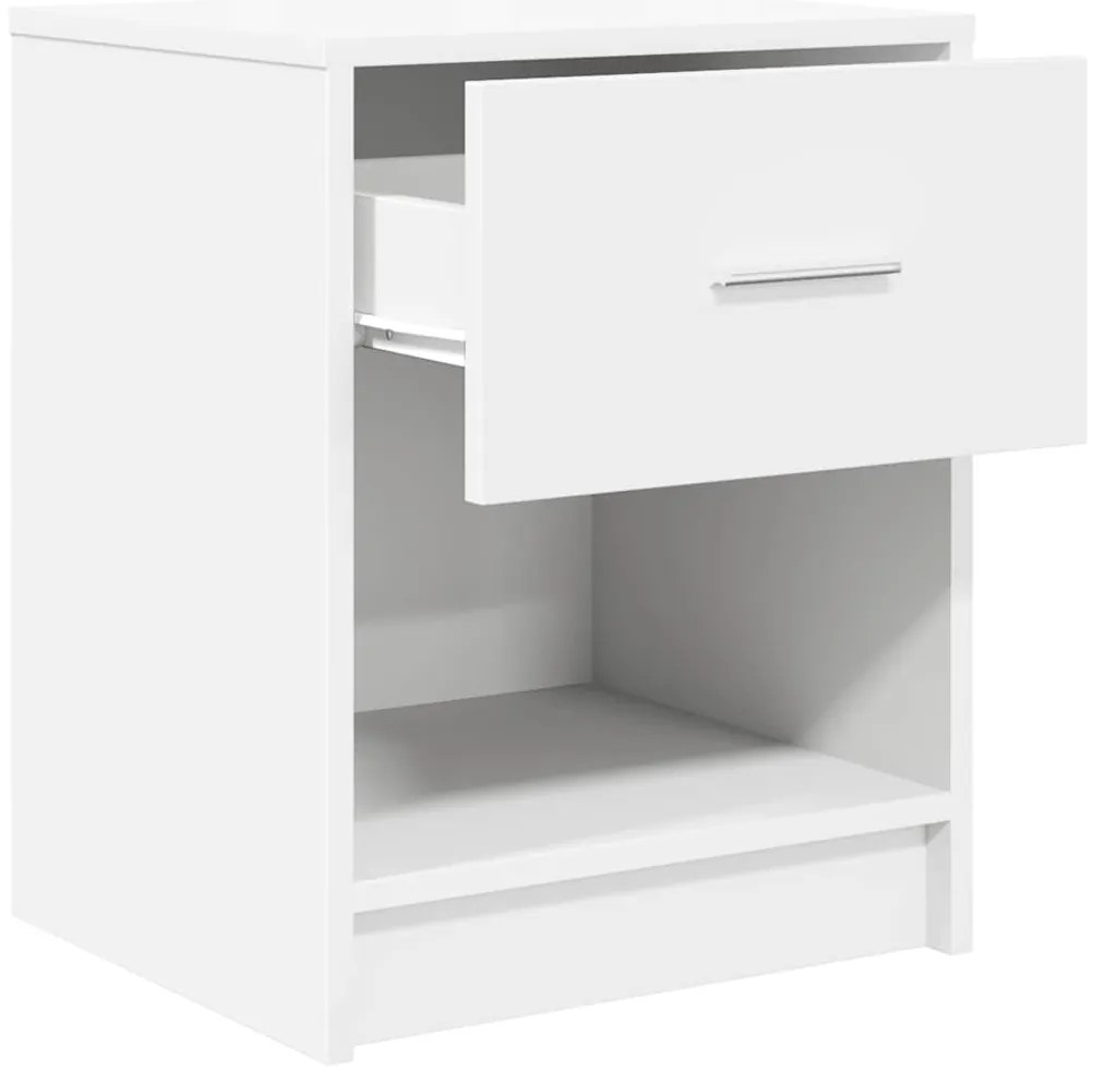 Mesas de cabeceira 2 pcs com gaveta 40x34x50 cm branco