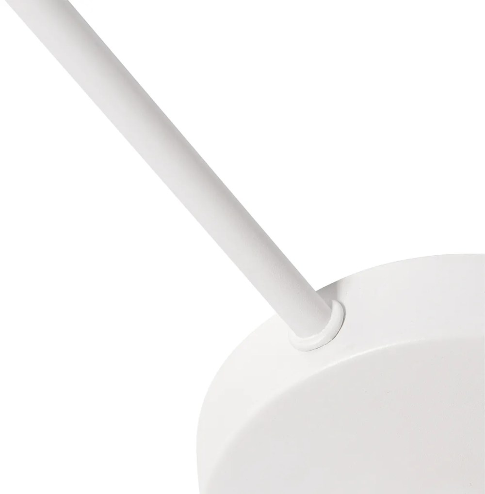 Candeeiro de teto branco, cinzento e castanho 6 luzes - Multidrum Moderno