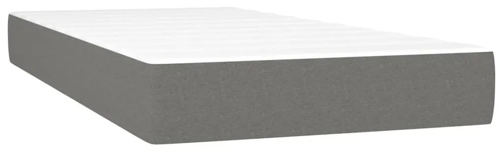 Cama boxspring com colchão 120x190 cm tecido preto