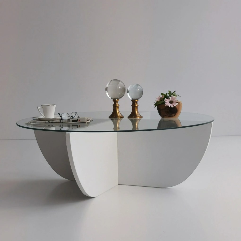 Mesa de Café Lily - Branca - 90x30x90 cm