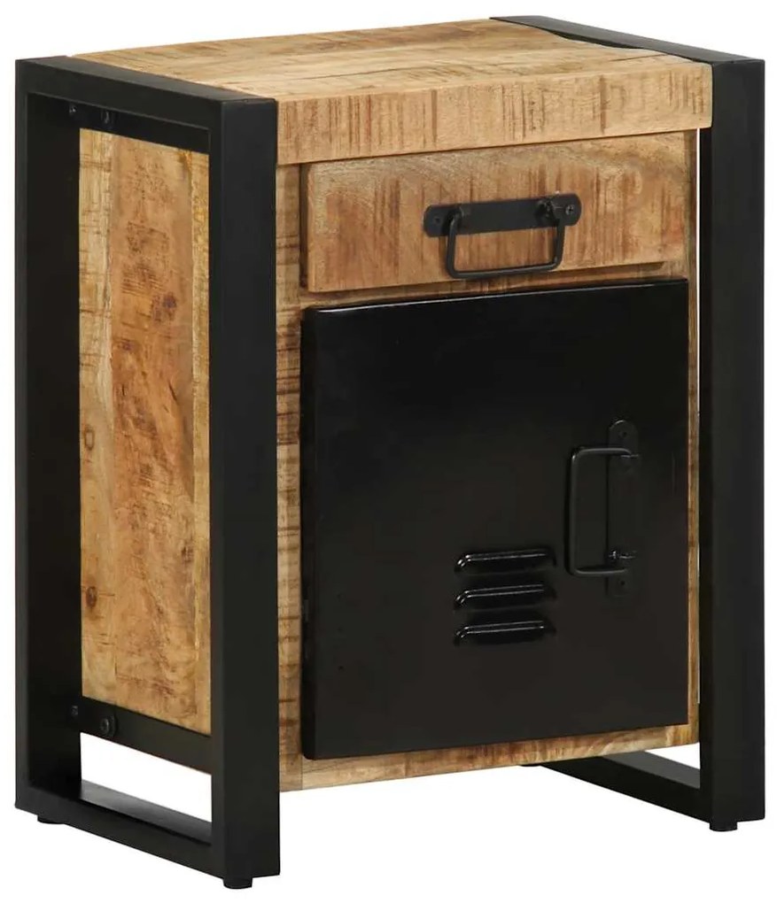 Mesa de cabeceira 40x30x50 cm madeira maciça manga áspera