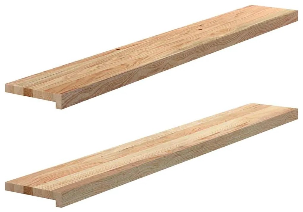 vidaXL Soleiras da janela 2 pcs 140x20x2cm carvalho maciço não tratado