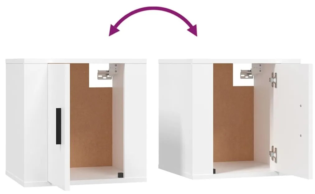 Móveis de TV para parede 2 pcs 40x34,5x40 cm branco