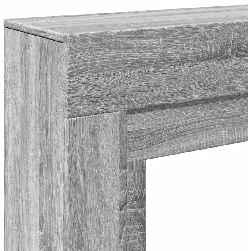 Cornija lareira 100x30x87,5cm derivados madeira cinza sonoma