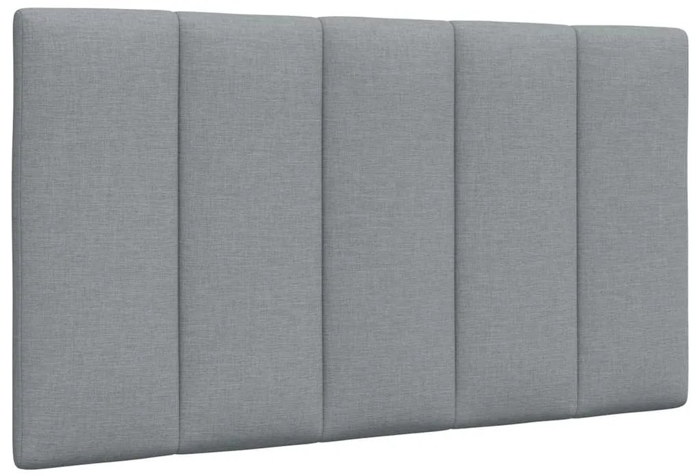 vidaXL Almofadão de cabeceira 90 cm tecido cinzento-claro