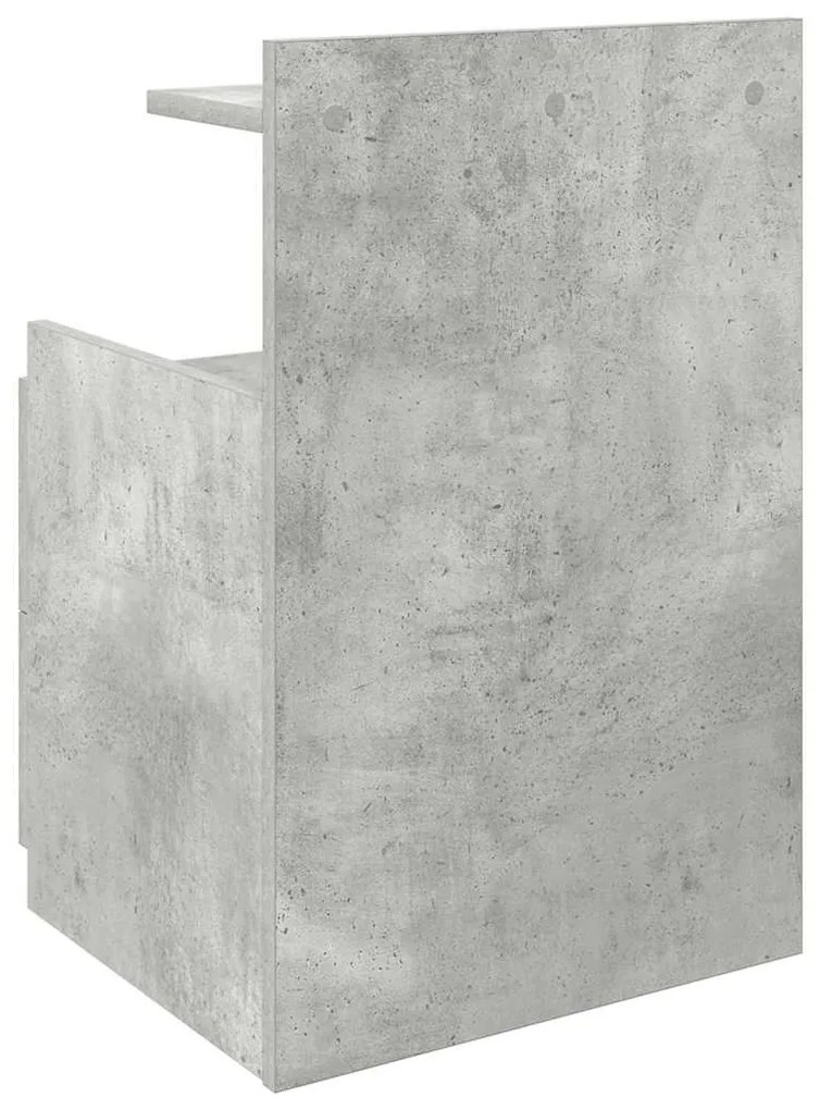 Mesas de cabeceira 2 peças com 2 gavetas cinza concreto 40x36,5x62 cm