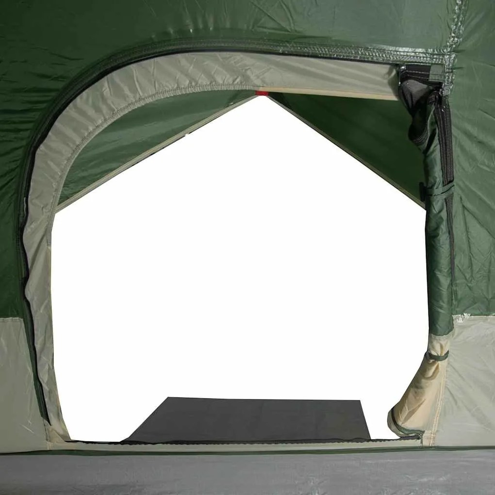 Tenda familiar em cúpula para 6 pessoas impermeável verde