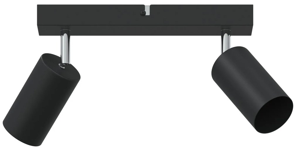 Holofote de Teto Bidirecional Ajustável Preto GU10