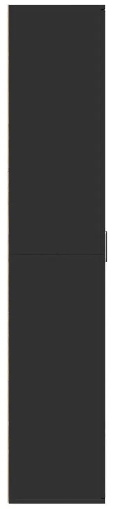 Armário alto 80x35x180 cm derivados de madeira preto