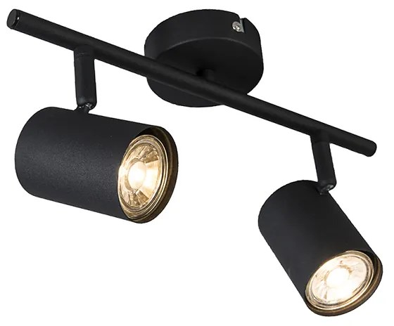 Foco Moderno Preto 2 Luzes Orientável - Jeana