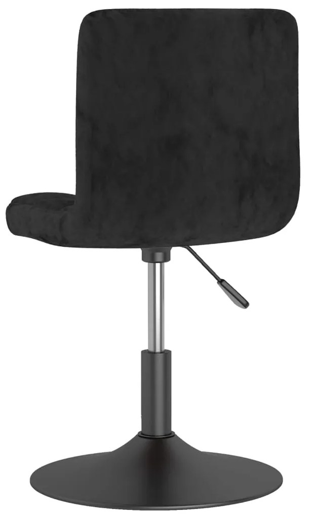 Cadeiras de jantar giratórias 2 pcs veludo preto