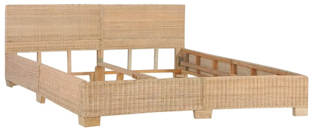 Estrutura de cama artesanal em vime natural 180x200 cm
