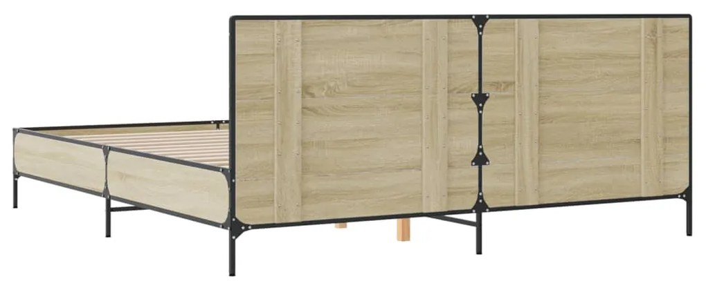 Estrutura de cama 180x200 cm derivados madeira/metal
