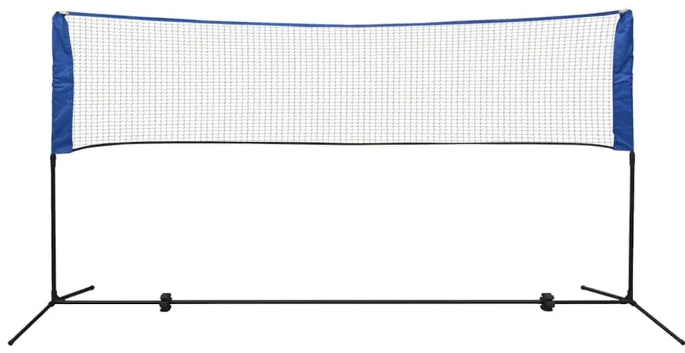 Conjunto rede de badminton com volantes 300 x 155 cm