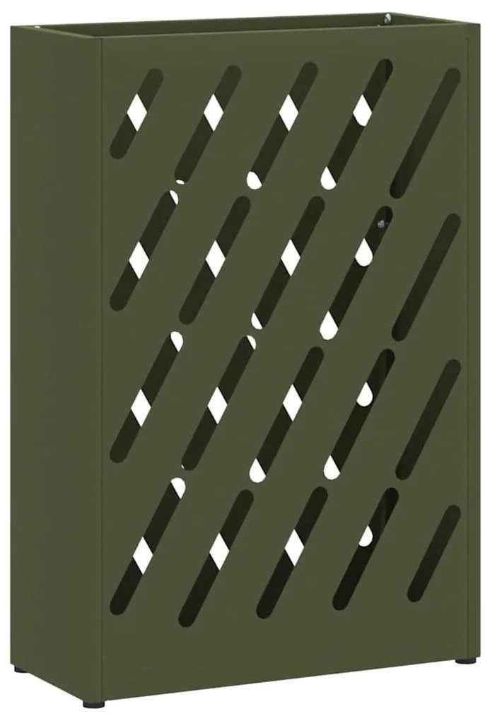 Suporte de Guarda-chuva Verde-Azeitona da - 28x12x41 cm em Aço
