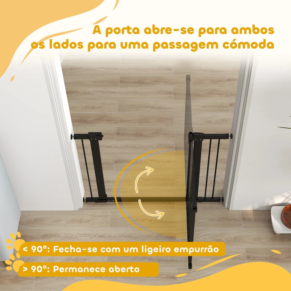 PawHut Barreira de Segurança para Cães Extensível 76-102 cm Barreira p