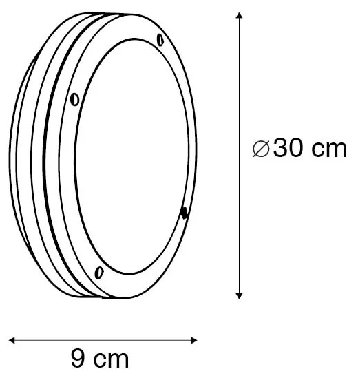 Candeeiro de Parede Exterior Antracite com Número de Casa IP54 - Glow