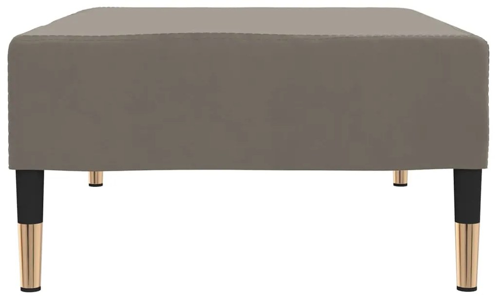 Apoio de pés 78x56x32 cm veludo cinza-claro