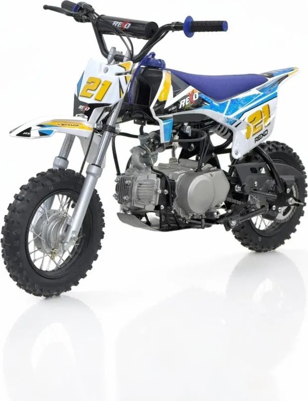 Mini Moto Infantil para crianças REXO K90A 90cc Semi-Automática 10/10" 4T Azul