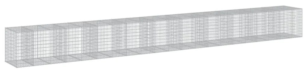 Cesto gabião com cobertura 1050x100x100 cm ferro galvanizado