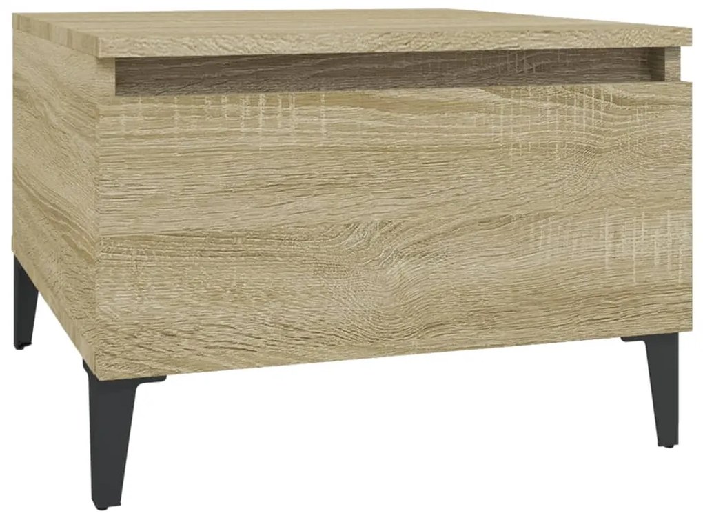 Mesas de apoio 2 pcs 50x46x35 cm deriv. madeira carvalho sonoma