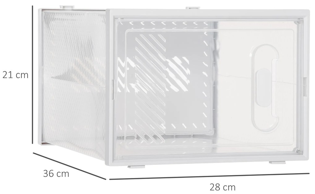 Armário Modular de Plástico Sapateira Modular com 8 Cubos Portas Magnéticas Organizador de Sapatos para Entrada Corredor Dormitório 28x36x21cm Transpa