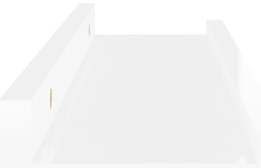 Prateleiras de parede 2 pcs 40x9x3 cm branco brilhante