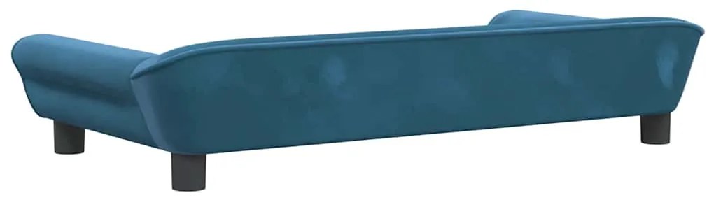 Cama para cães 100x50x21 cm veludo azul