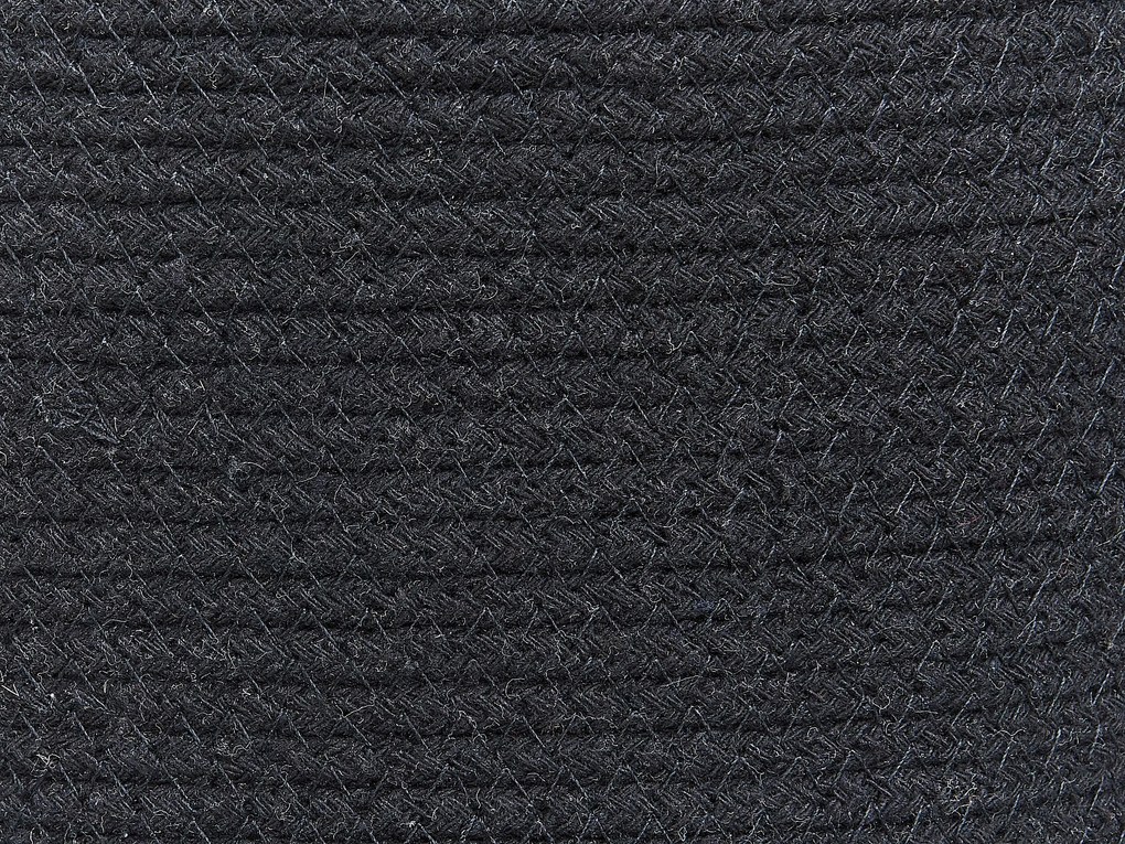 Conjunto de 2 cestos em algodão preto SILOPI Beliani