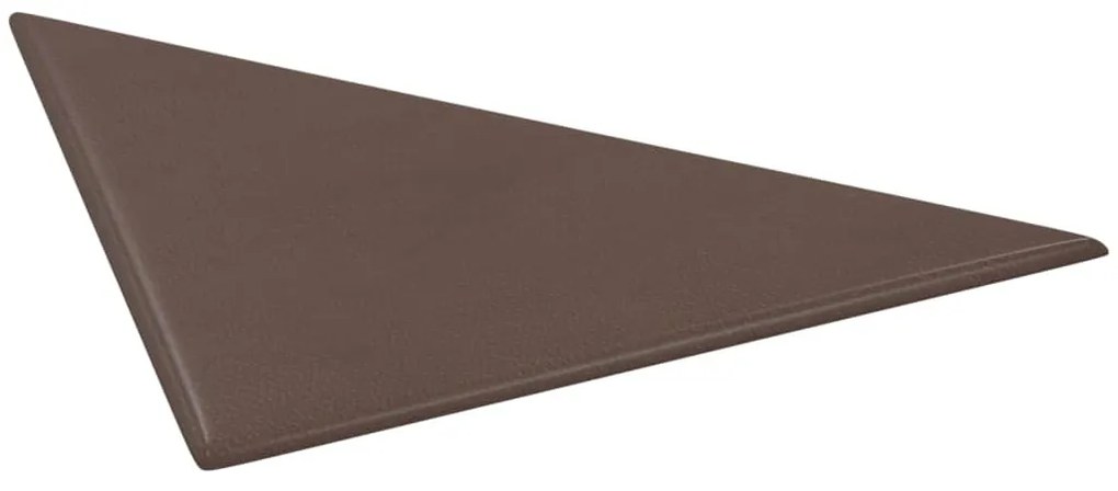 Painel parede 12 pcs 30x30cm couro artificial 0,54 m² castanho