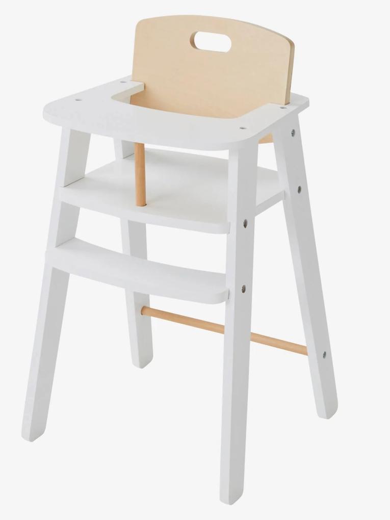 Cadeira alta em madeira FSC®, para boneca sem cor