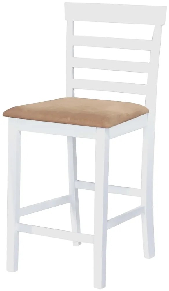Consola de mesa branca e conjunto de 4 cadeiras de bar