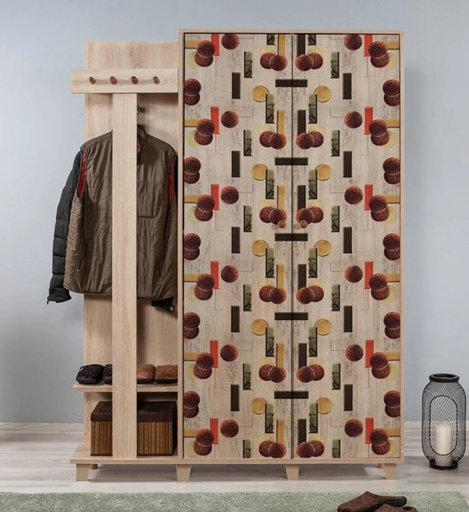 **** Cabideiro Garmanto – Carvalho Sonoma – 135x192x36 cm

**