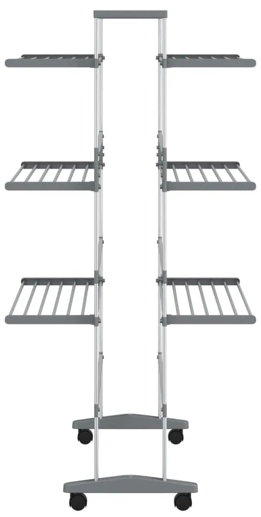 Estendal de roupa com rodas 89x64x129 cm alumínio