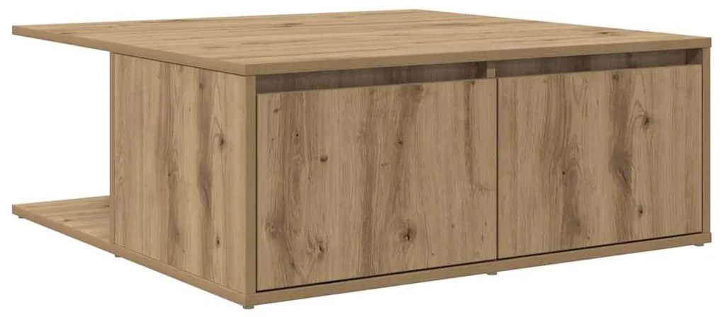 Mesa de centro com gaveta carvalho artisiano 80 x 80 x 31 cm