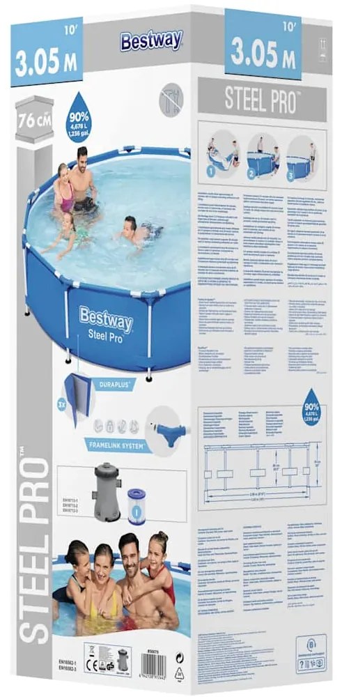 Piscina Steel Pro 305x76 cm