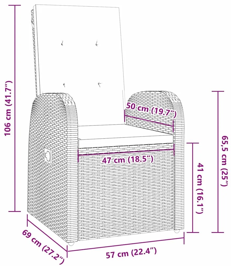 Conjunto de móveis de exterior 5 pcs Cinzento 140 x 70 x 73 cm