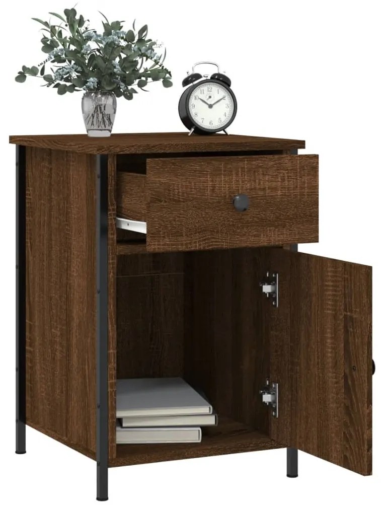 Mesas cabeceira 2pcs 40x42x60cm deriv.madeira carvalho castanho