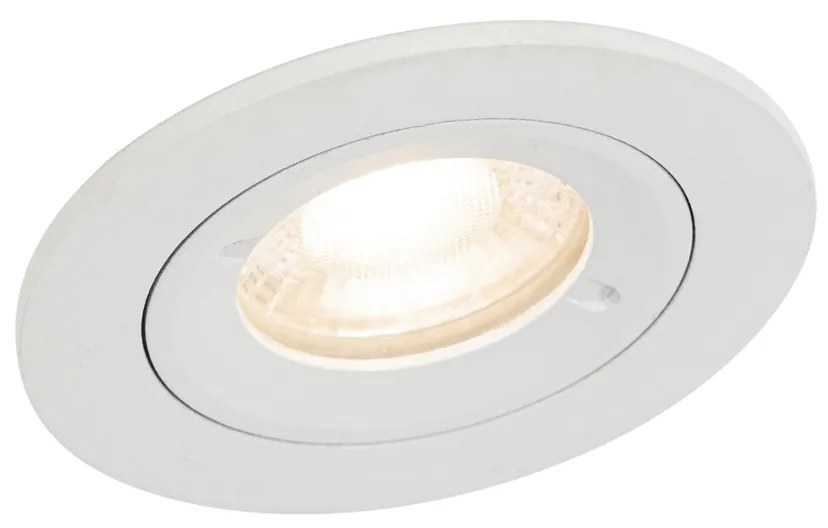 LED Foco embutido inteligente branco redondo IP44 incl. Wifi GU10 50mm - Xena Moderno