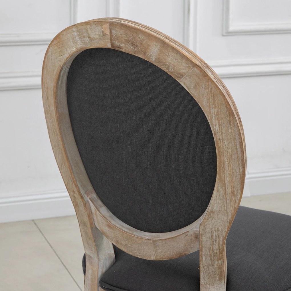 Conjunto de 2 Cadeiras sala jantar (MESA NÃO INCLUIDA) 56 x 49 x 96 cm, Cinzentas