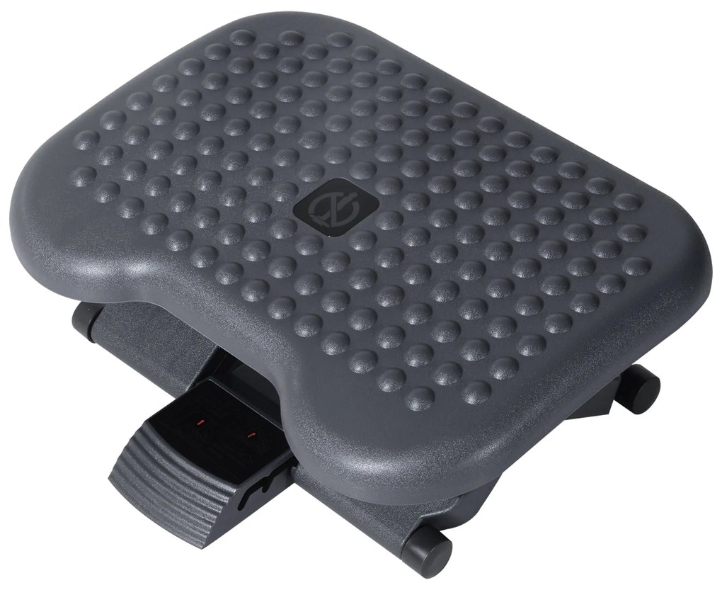 HOMCOM Apoio Pés Escritório 46x35cm Preto 3 Níveis Ajustáveis Conforto Ergonómico | Aosom Portugal